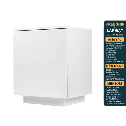 MALE, Táp đầu giường 2 ngăn kéo kèm đèn led DRA_192, 45x40x55cm