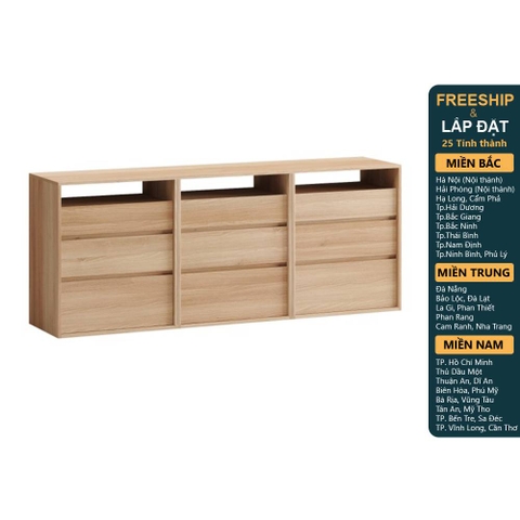 DECI, Tủ đựng đồ, tủ lưu trữ DRA_302, 210x48x84cm, sản xuất bởi Scandi Home