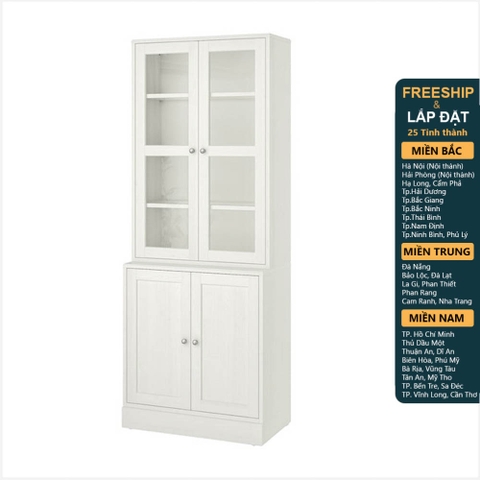 [ HN ] BODO, Tủ trưng bày đồ dùng cửa kính SHE_069, 81x47x212cm