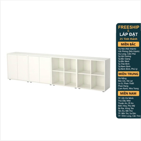 NIKOS, Kệ lưu trữ đồ dùng 2 tầng 6 gian STO_058, 280x35x72cm