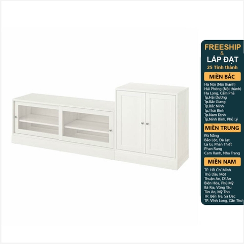 BODO, COMBO Kệ TV kèm tủ lưu trữ đồ dùng STO_083, 241x47x89cm