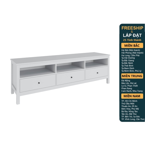 LUMET, Kệ TV 3 ngăn tủ kéo TVD_016, 182x46x57cm