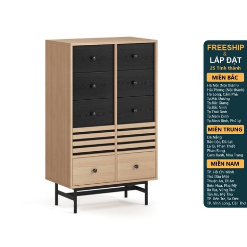 CHOCHU, Tủ lưu trữ, Tủ đựng đồ DRA_338, 70x40x118cm, sản xuất bởi Scandi Home