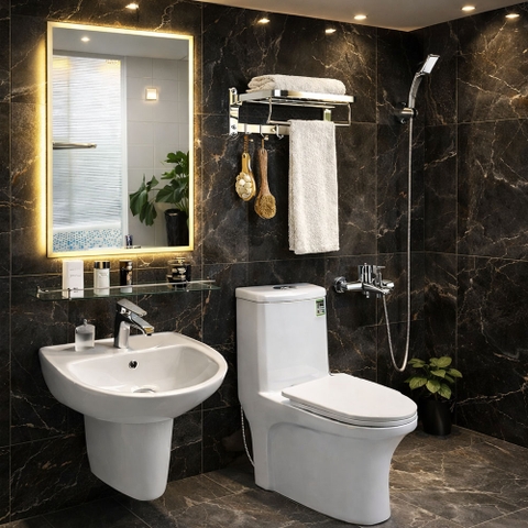 Bộ Combo Phòng Tắm RG05 9 Món Đầy Đủ - Thiết Bị Vệ Sinh Cao Cấp Giá Rẻ