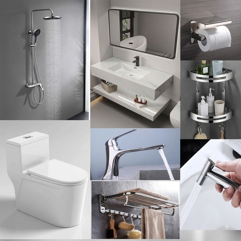 Trọn Bộ Combo Thiết Bị Vệ Sinh Phòng Tắm CB008 Cao Cấp