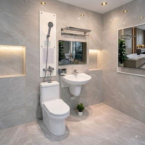 Combo Thiết Bị Vệ Sinh Phòng Tắm RG05 Cao Cấp 9 Món
