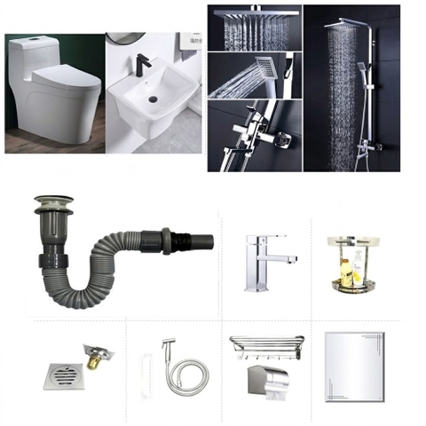 Trọn Bộ Combo Thiết Bị Vệ Sinh Phòng Tắm TD20 – Sang Trọng, Giá Tốt, Tiện Nghi