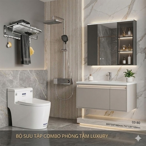 Combo Thiết Bị Vệ Sinh Phòng Tắm CB020VIP Cao Cấp
