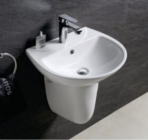 Chậu Rửa Mặt (Lavabo) Treo Chân Lửng LCV001