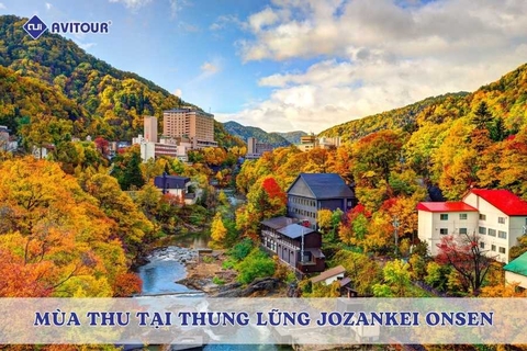Mùa thu tại thung lũng Jozankei Onsen: Thiên đường lá đỏ Hokkaido