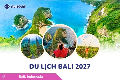 Du lịch Bali 2026: Hà Nội - Bali - Cổng Trời Lempuyang – Swings Bali - Ngắm Hoàng Hôn Biển Jimbaran - Kelingking – Sống Lưng Khủng Long
