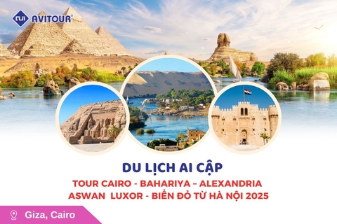 Du lịch Ai Cập: Tour Cairo - Bahariya - Alexandria - Aswan - Luxor - Biển Đỏ từ Hồ Chí Minh 2025