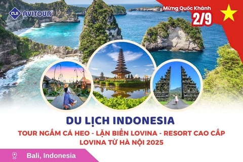 Du lịch Bali 2/9: Ngắm cá heo - Lặn biển Lovina - Resort cao cấp Lovina từ Hà Nội 2025