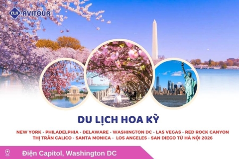 Du lịch Hoa Kỳ: Tour New York - Philadelphia - Delaware - Washington DC - Las Vegas - Red Rock Canyon - Thị Trấn Calico - Santa Monica -  Los Angeles - San Diego từ Hà Nội 2026
