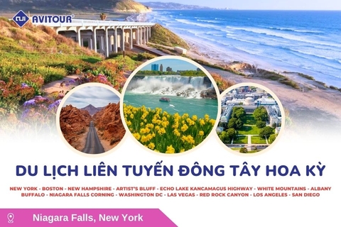 Du Lịch Liên Tuyến Đông Tây Hoa Kỳ: Tour New York - Boston - New Hampshire - Artist’s Bluff - Echo Lake Kancamagus Highway - White Mountains - Albany - Buffalo - Niagara Falls Corning - Washington Dc - Las Vegas - Red Rock Canyon - Los Angeles - San Diego Từ Hà Nội 2026