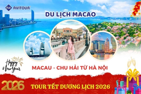 Du Lịch Macao (Tết Dương Lịch): Tour Hà Nội - Macau - Chu Hải