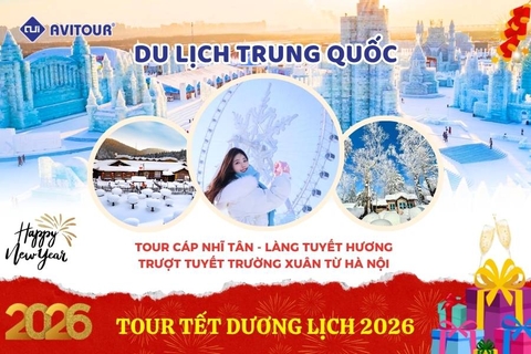 Du Lịch Trung Quốc (Tết Dương Lịch): Tour Cáp Nhĩ Tân - Làng Tuyết Hương - Trượt Tuyết Trường Xuân