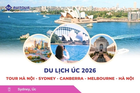 Du lịch Úc 2026: Tour Hà Nội - Sydney - Canberra - Melbourne - Hà Nội