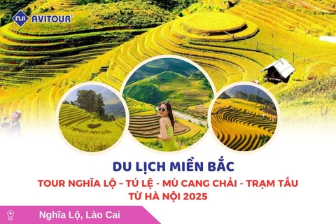 Du lịch Việt Nam: Tour Nghĩa Lộ - Tú Lệ Mù Cang Chải - Trạm Tấu từ Hà Nôi 2025