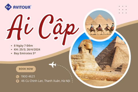 Du lịch Ai Cập 2024| Giza Pyramid – Tượng Nhân Sư Cairo – Aswan – Abu Simbel – Kom Ombo – Edfu Temple – Luxor Temple  –  Karnak Temple – Tháp Sphinx