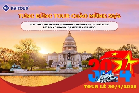 TƯNG BỪNG TOUR CHÀO MỪNG NGÀY THỐNG NHẤT: NEW YORK - PHILADELPHIA - DELAWARE - WASHINGTON DC - LAS VEGAS - RED ROCK CANYON - LOS ANGELES - SAN DIEGO