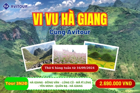 Vi vu Hà Giang cùng Avitour | HÀ NỘI - HÀ GIANG - ĐỒNG VĂN  - LŨNG CŨ - MÃ PÌ LÈNG - YÊN MINH - QUẢN BẠ - HÀ GIANG - HÀ NỘI