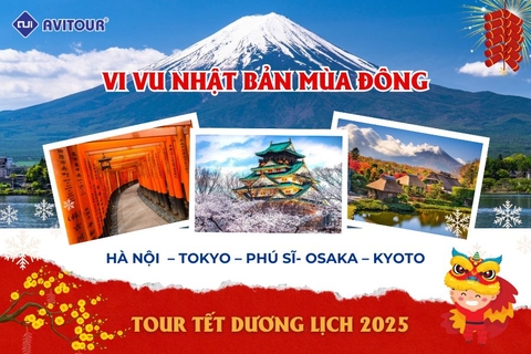 VI VU NHẬT BẢN MÙA ĐÔNG HÀ NỘI  – TOKYO – PHÚ SĨ- OSAKA – KYOTO