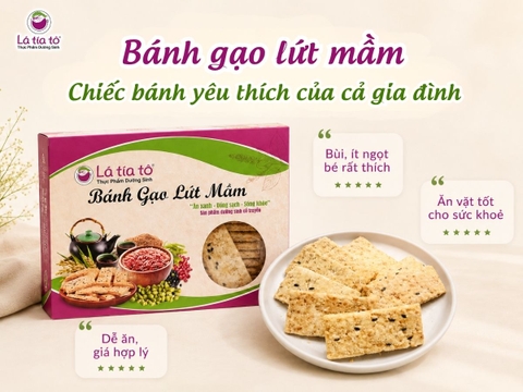 Bánh Gạo Lứt Mầm của Lá Tía Tô: Chiếc bánh yêu thích của cả gia đình