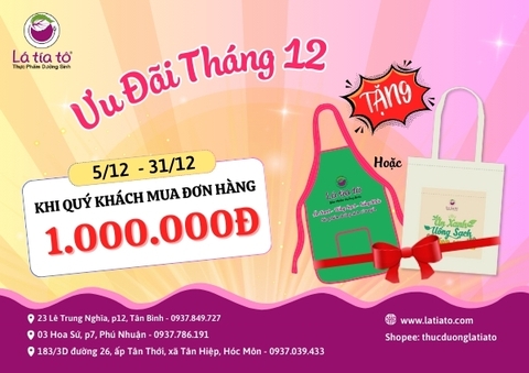 CHƯƠNG TRÌNH KHUYẾN MÃI ƯU ĐÃI THÁNG 12