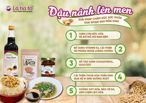ĐẬU NÀNH LÊN MEN - GIẢI PHÁP CHĂM SÓC SỨC KHỎE GIAI ĐOẠN SAU MÃN KINH