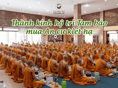 Lá Tía Tô cúng dường Hệ phái Khất sĩ mùa An cư kiết hạ