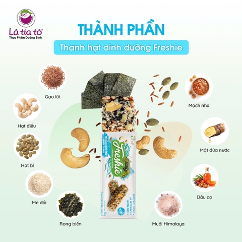 Thanh hạt dinh dưỡng Freshie - Mè đồi & Rong biển