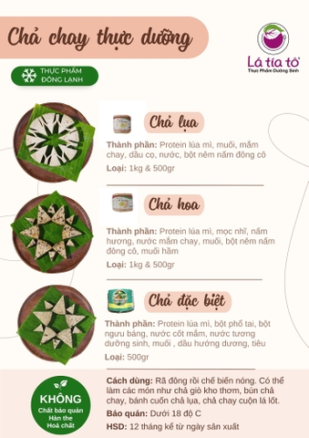 Chả hoa chay thực dưỡng