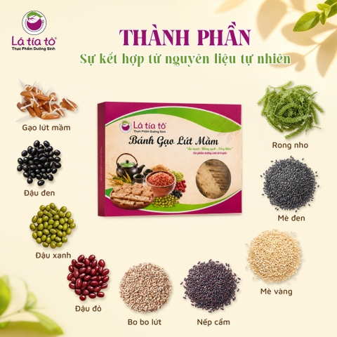 Bánh gạo lứt mầm ít ngọt