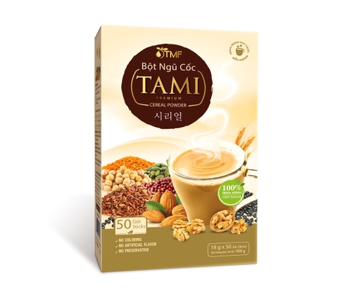 Bột ngũ cốc Tami 900gr ít đường - 50 gói
