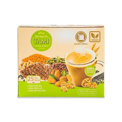 Bột ngũ cốc Tami không đường - 25 gói