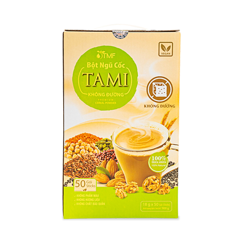 Bột ngũ cốc Tami không đường - 50 gói