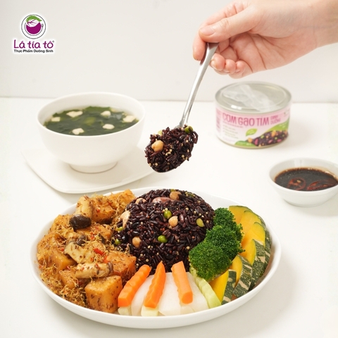 Cơm gạo lứt tím dinh dưỡng