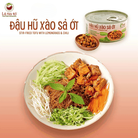 Đậu hũ xào sả ớt ăn liền tiện lợi