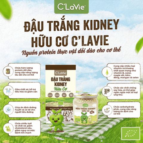 Đậu trắng kidney hữu cơ
