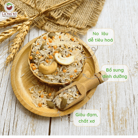 Gạo xát dối trắng mix hạt dinh dưỡng