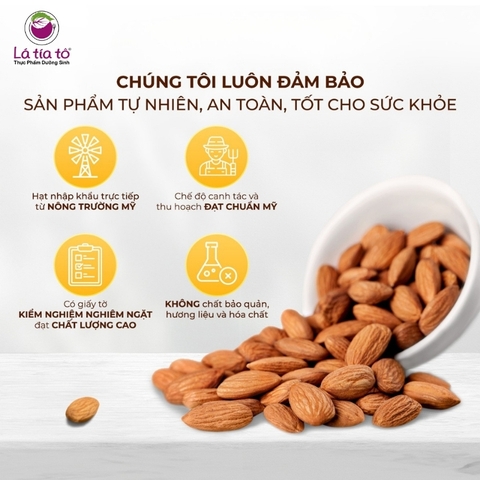 Hạnh Nhân Mỹ Tách Vỏ Sấy Tự Nhiên