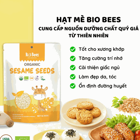 Hạt vừng/mè hữu cơ 200gr