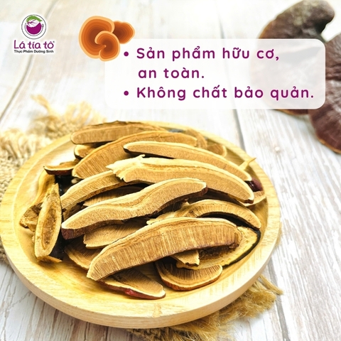 Nấm linh chi đỏ hữu cơ cắt lát