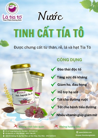 Nước tinh cất tía tô