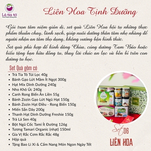 SET 06: Bộ Quà Tết Liên Hoa - Liên Hoa Tịnh Dưỡng