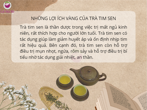 Trà tim sen khô ngủ ngon