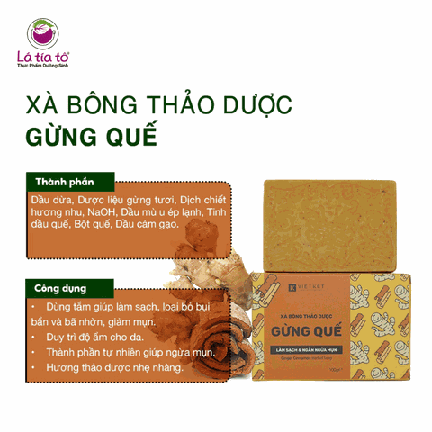 Xà Bông Thảo Dược Gừng Quế