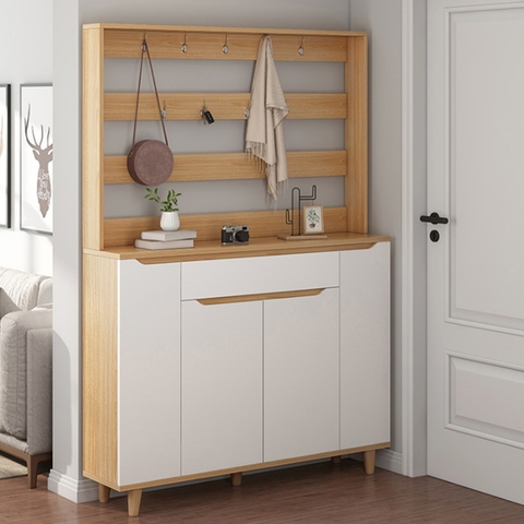 Tủ giày có móc treo đồ 4 cánh gỗ công nghiệp KG-06