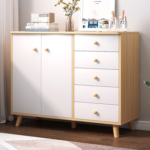 Tủ để giày cánh mở và hộc kéo hiện đại gỗ MDF KG-29